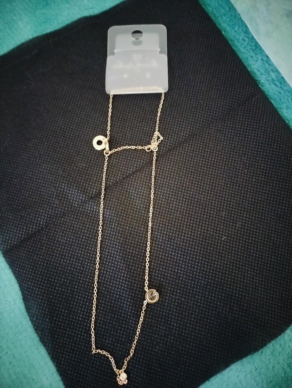NWT CZ by Kenneth Jay Lane Gold-Tone Cubic Zirconia Station Necklace - Picture 6 of 8